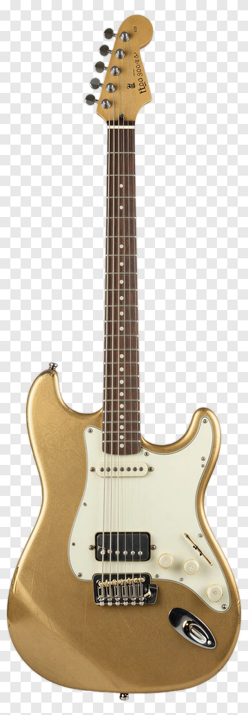 Gold Electric Guitar PNG