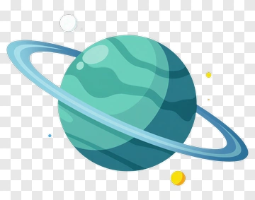 Cartoon Planet With Rings PNG