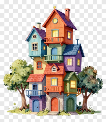 Colorful Treehouse PNG