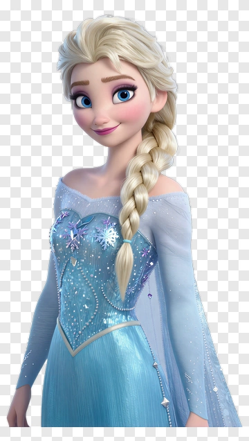 Frozen Character Elsa In Blue Dress PNG