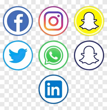 Social Media Icons Set PNG