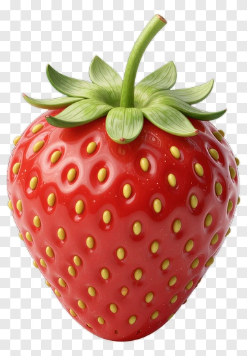Realistic Red Strawberry PNG