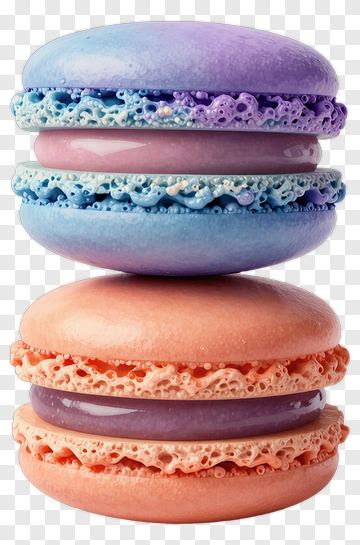 Colorful Macarons Stack PNG