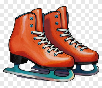 Colorful Ice Skates PNG