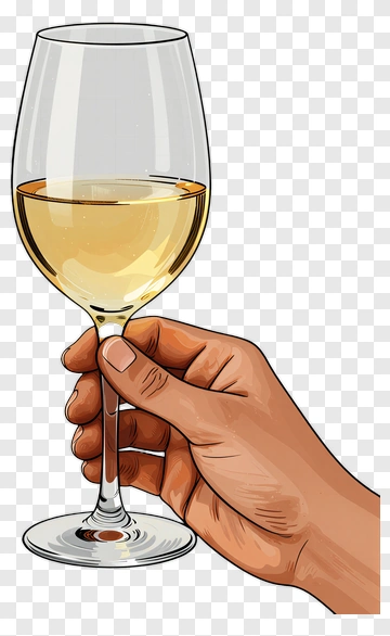 Hand Holding A Glass Of White Wine PNG