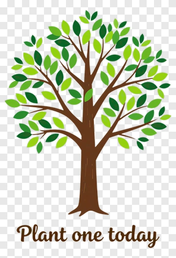 Tree With Plant One Today Text PNG