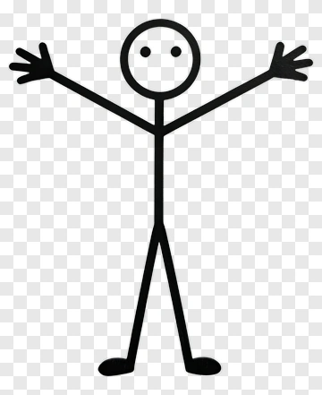 Stick Figure With Open Arms PNG
