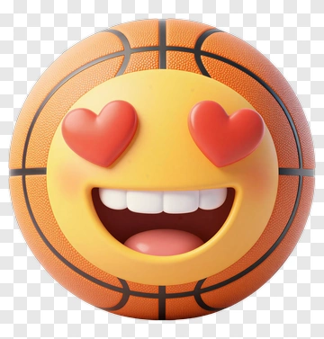 Basketball Emoji With Heart Eyes PNG