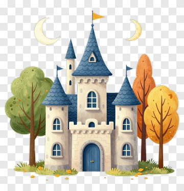 Fairy Tale Castle With Trees PNG