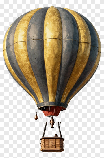 Vintage Hot Air Balloon PNG