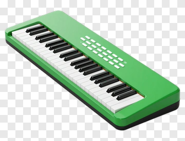 Green Melodica Musical Instrument PNG