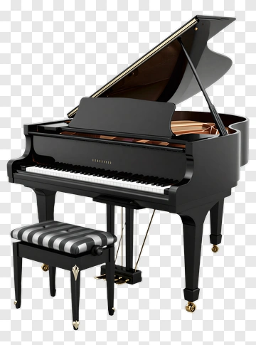 Grand Piano With Bench PNG