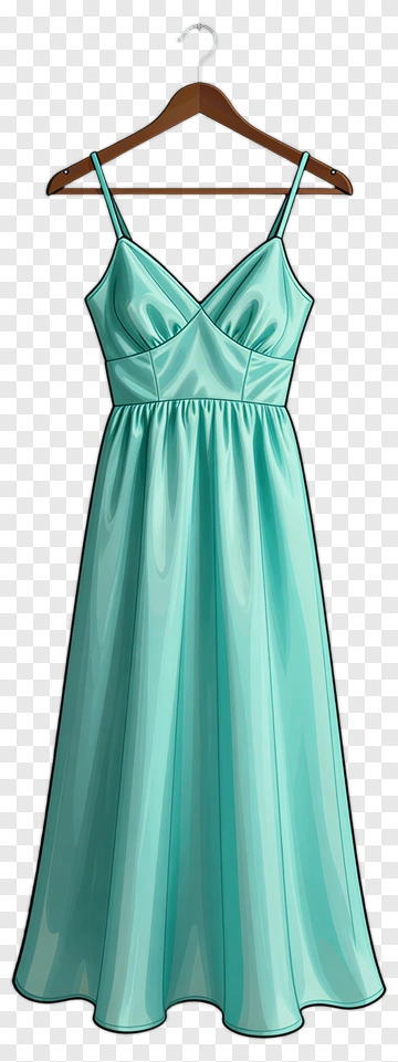 Mint Green Dress On Hanger PNG