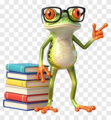 Cartoon Frog Wearing Glasses Holding A Peace Sign PNG