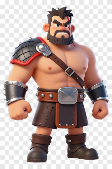 Cartoon Barbarian Character PNG