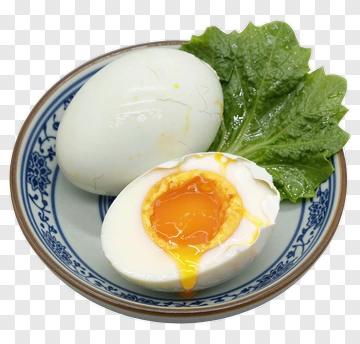 Cooked Egg With A Soft Yolk On A Plate PNG