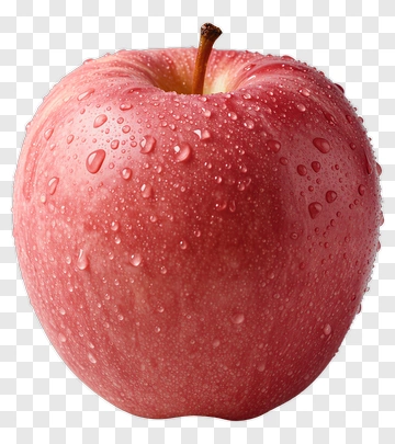 Fresh Red Apple With Water Droplets PNG