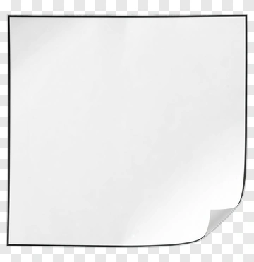 Blank Sticky Note With Curled Edge PNG