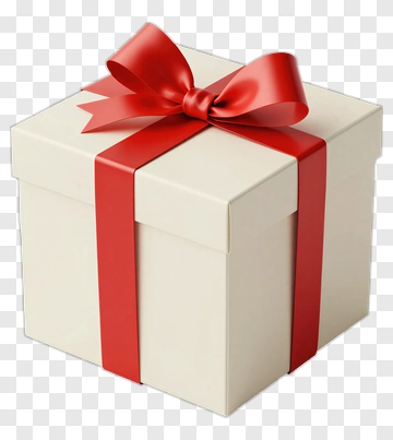 Gift Box With Red Ribbon PNG