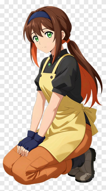 Anime Character In Work Outfit PNG