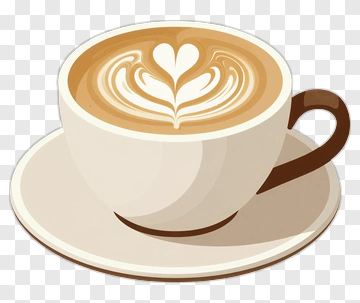 Coffee Cup With Latte Art PNG