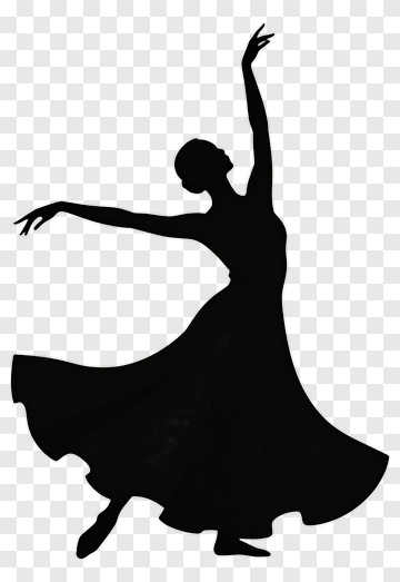 Dancer In A Flowing Dress PNG