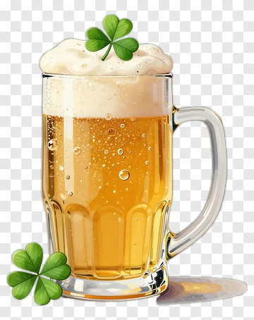 Beer Mug With Shamrocks PNG