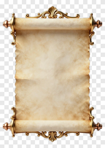 Vintage Scroll With Decorative Edges PNG