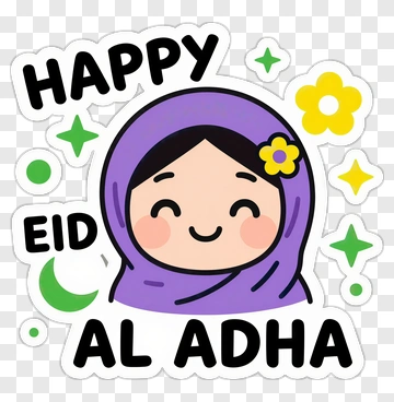 Happy Eid Al Adha Cartoon Character PNG