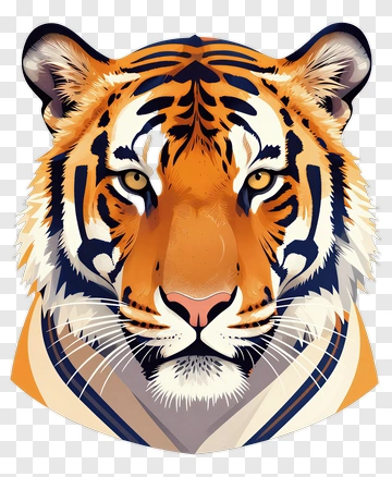 Illustration Of A Tiger Head PNG
