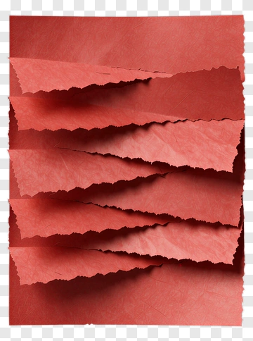 Torn Red Paper Layers PNG