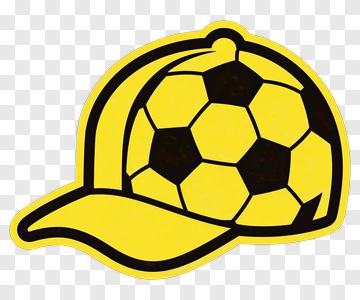 Yellow Soccer Ball Hat PNG