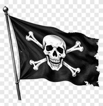 Pirate Flag With Skull And Crossbones PNG