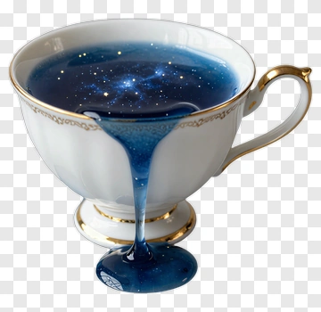 Cup Overflowing With Cosmic Liquid PNG