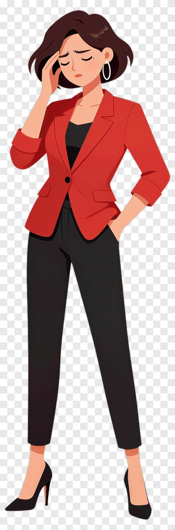 Businesswoman In A Red Blazer PNG
