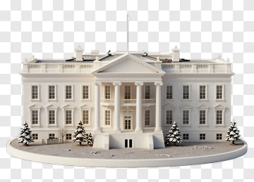 3D Model Of The White House PNG