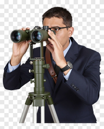 Businessman Using Binoculars PNG