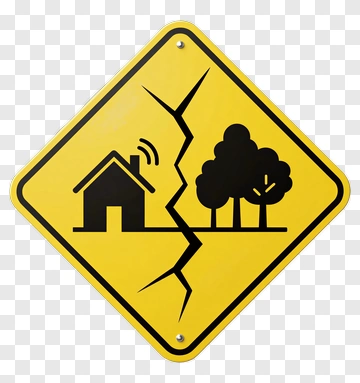 Earthquake Warning Sign PNG