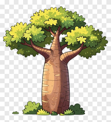 Colorful Cartoon Tree PNG