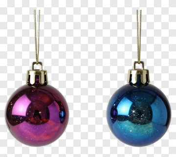 Colorful Christmas Ornaments PNG