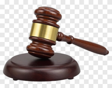 Wooden Gavel On A Base PNG