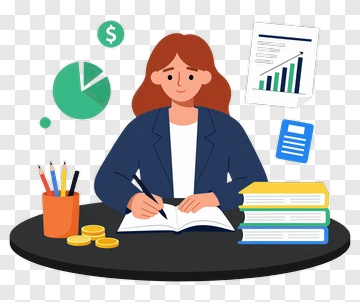 Businesswoman Writing In A Notebook PNG
