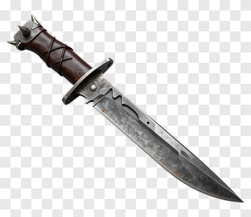 Metal Dagger With Brown Handle PNG