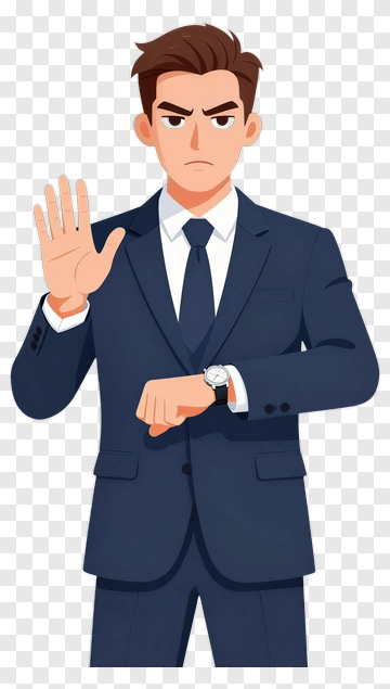 Businessman Looking At His Watch PNG