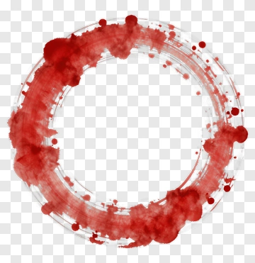 Red Watercolor Circular Brush Stroke PNG