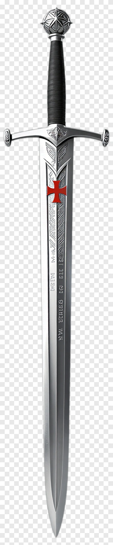 Medieval Sword With Cross Design PNG
