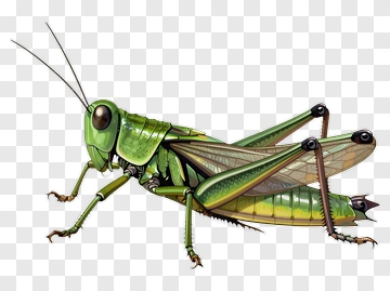 Realistic Grasshopper Illustration PNG