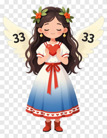 Cartoon Angel Holding A Heart PNG