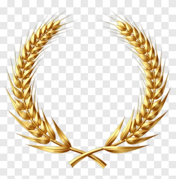 Golden Wheat Wreath PNG