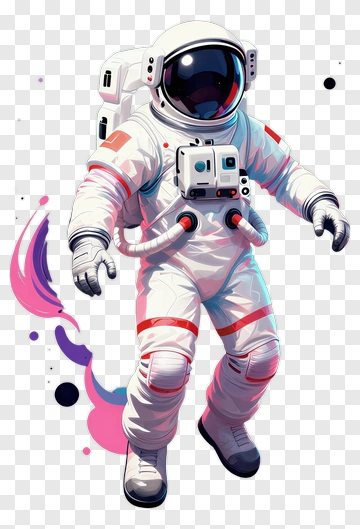 3D Astronaut Floating In Space PNG